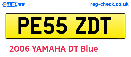 PE55ZDT are the vehicle registration plates.