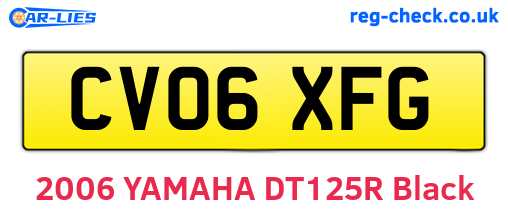 CV06XFG are the vehicle registration plates.