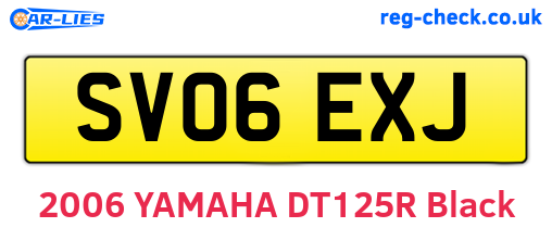 SV06EXJ are the vehicle registration plates.