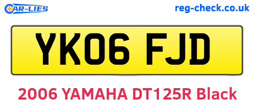 YK06FJD are the vehicle registration plates.