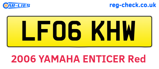 LF06KHW are the vehicle registration plates.