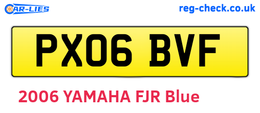 PX06BVF are the vehicle registration plates.