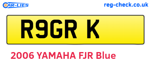 R9GRK are the vehicle registration plates.