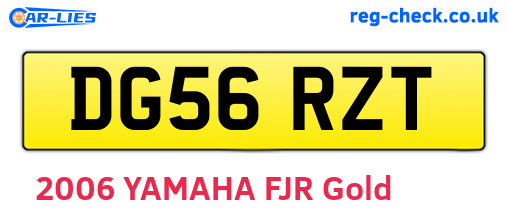 DG56RZT are the vehicle registration plates.