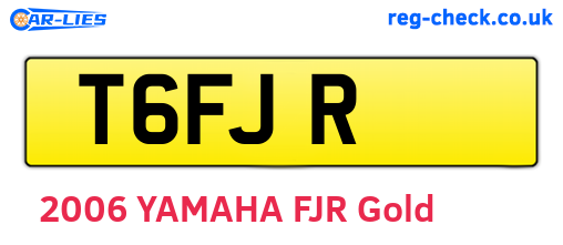 T6FJR are the vehicle registration plates.