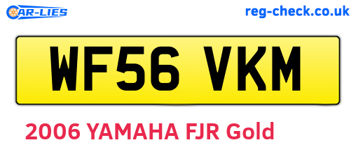 WF56VKM are the vehicle registration plates.