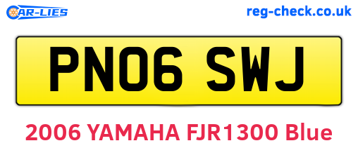 PN06SWJ are the vehicle registration plates.
