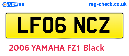 LF06NCZ are the vehicle registration plates.