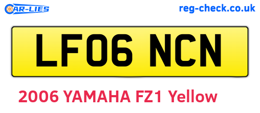 LF06NCN are the vehicle registration plates.