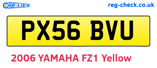 PX56BVU are the vehicle registration plates.