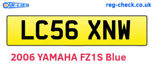 LC56XNW are the vehicle registration plates.