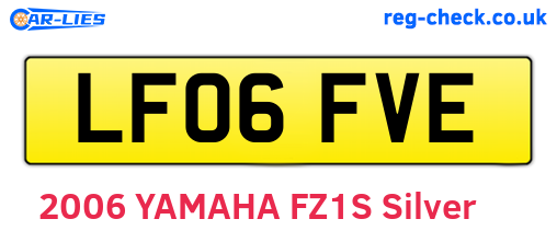 LF06FVE are the vehicle registration plates.