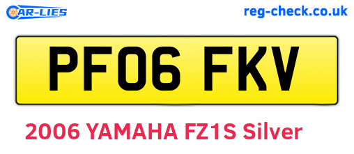 PF06FKV are the vehicle registration plates.