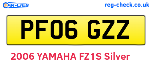 PF06GZZ are the vehicle registration plates.