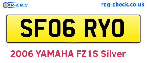 SF06RYO are the vehicle registration plates.