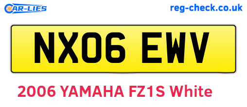 NX06EWV are the vehicle registration plates.