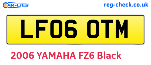 LF06OTM are the vehicle registration plates.