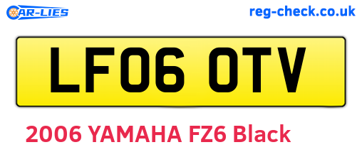 LF06OTV are the vehicle registration plates.