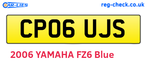 CP06UJS are the vehicle registration plates.