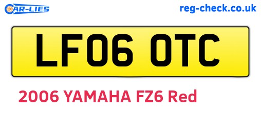 LF06OTC are the vehicle registration plates.