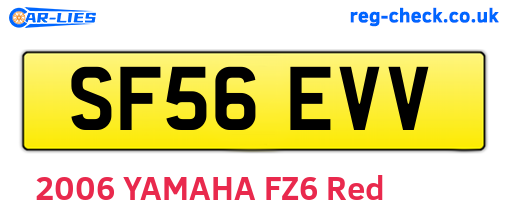 SF56EVV are the vehicle registration plates.