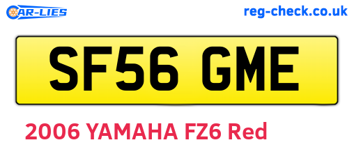 SF56GME are the vehicle registration plates.