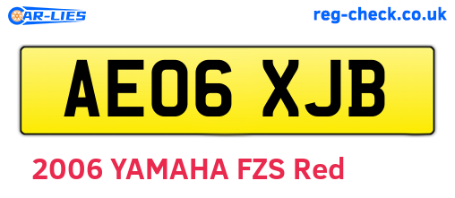 AE06XJB are the vehicle registration plates.