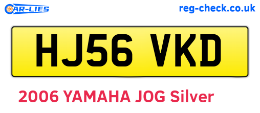 HJ56VKD are the vehicle registration plates.