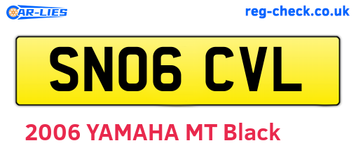 SN06CVL are the vehicle registration plates.