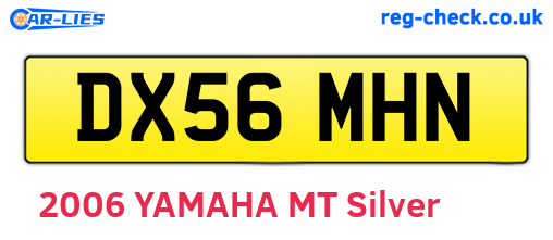 DX56MHN are the vehicle registration plates.