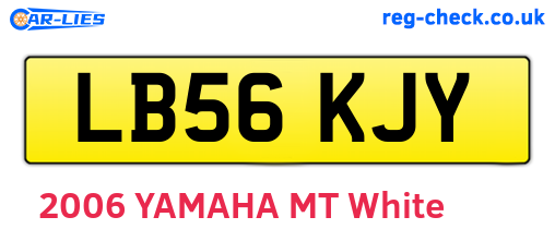 LB56KJY are the vehicle registration plates.