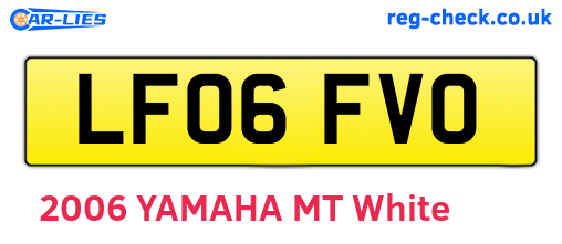 LF06FVO are the vehicle registration plates.