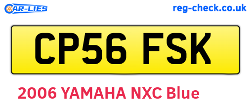 CP56FSK are the vehicle registration plates.