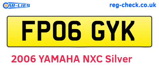 FP06GYK are the vehicle registration plates.