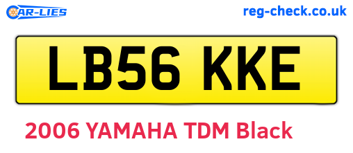 LB56KKE are the vehicle registration plates.