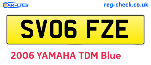SV06FZE are the vehicle registration plates.