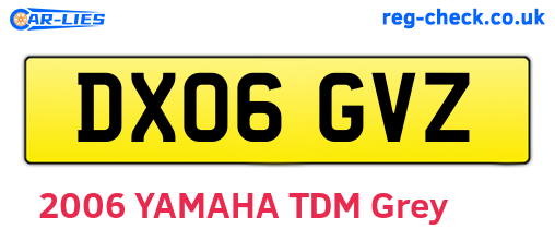 DX06GVZ are the vehicle registration plates.