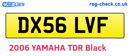 DX56LVF are the vehicle registration plates.