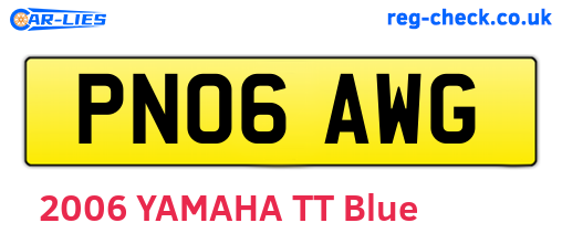 PN06AWG are the vehicle registration plates.