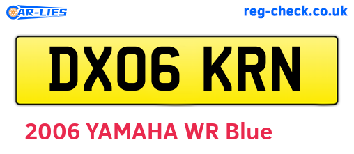 DX06KRN are the vehicle registration plates.