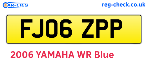 FJ06ZPP are the vehicle registration plates.