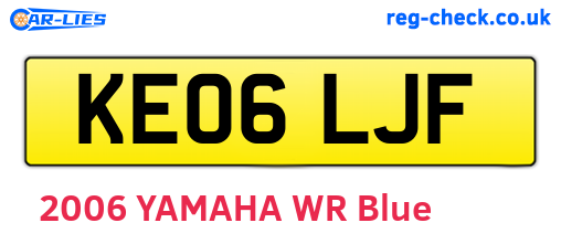 KE06LJF are the vehicle registration plates.