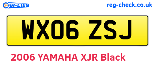 WX06ZSJ are the vehicle registration plates.