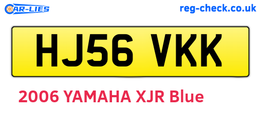 HJ56VKK are the vehicle registration plates.