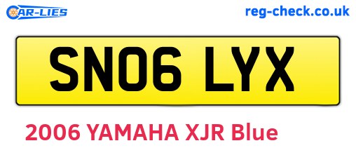 SN06LYX are the vehicle registration plates.