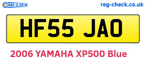 HF55JAO are the vehicle registration plates.