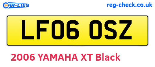LF06OSZ are the vehicle registration plates.