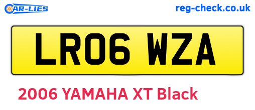 LR06WZA are the vehicle registration plates.