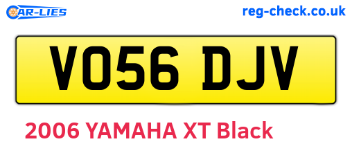 VO56DJV are the vehicle registration plates.