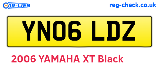 YN06LDZ are the vehicle registration plates.